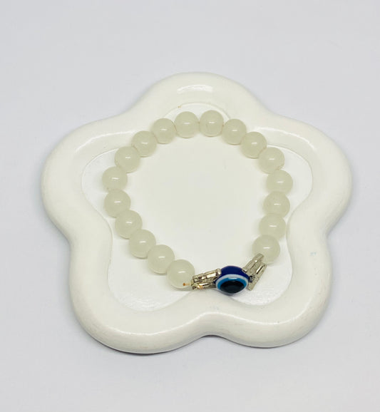 White Evil Eye Bracelet