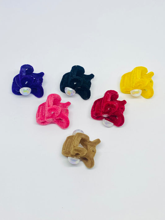 Velvet baby Clips - 6pcs per set