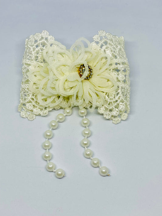White Bow Clip