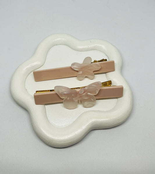 Muted Pink Hair Pins