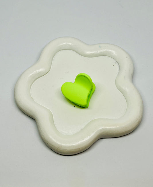 Green Mini Heart Hairclip