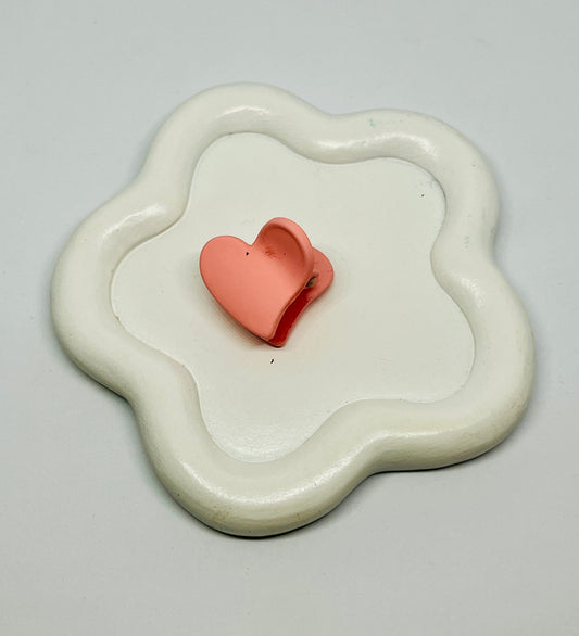 Peach Mini Heart Hairclip