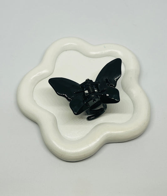 Black Glossy Butterfly Hairclip