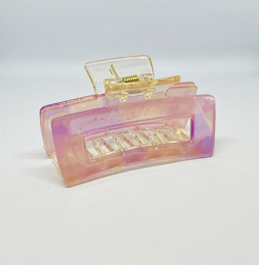 Purple Glossy Rectangle Claw Clip