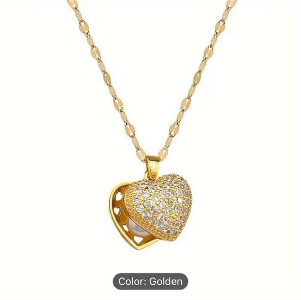 Exquisite Openable Heart Pendant Necklace