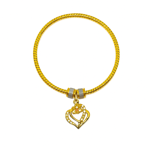 Gold Plated Heart Drop Bracelet