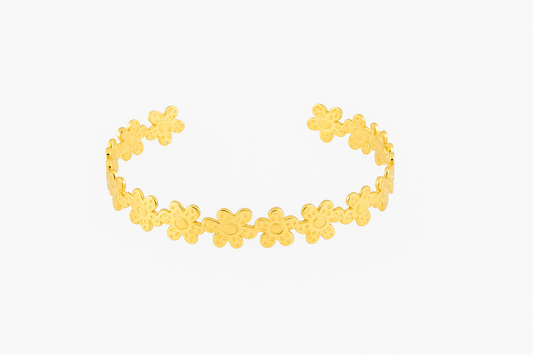Floral Embossed Adjustable Bracelet