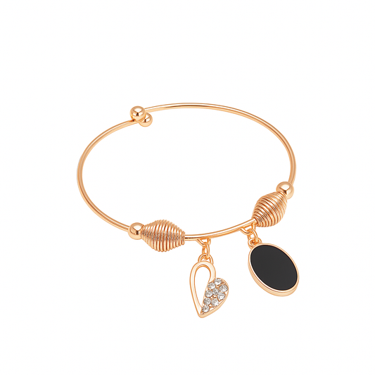 AD Stone Rose Gold Bracelet Kada For Girls