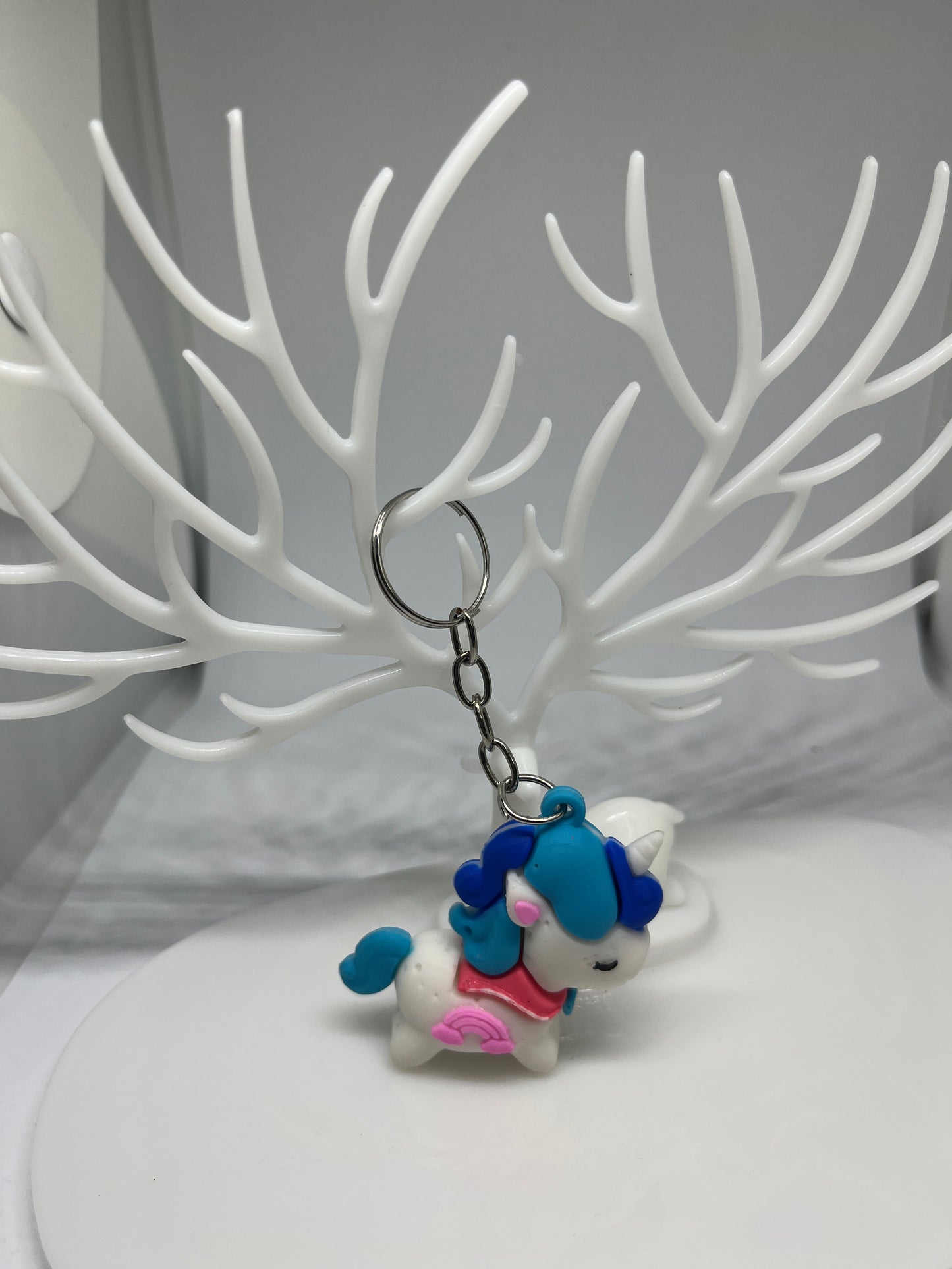 Blue Unicorn Keychain