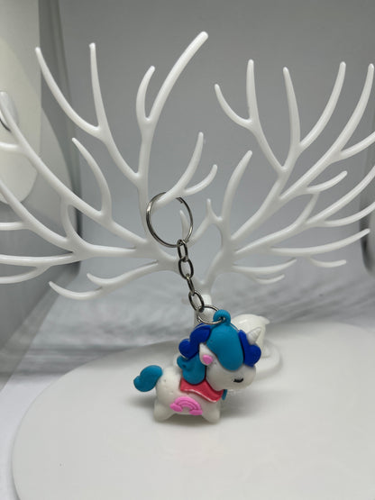 Blue Unicorn Keychain