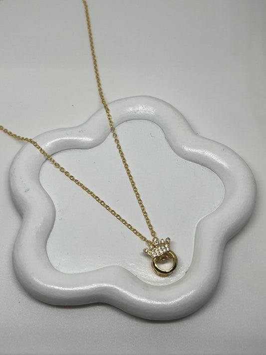 Crown Gold Necklace - Antitarnish
