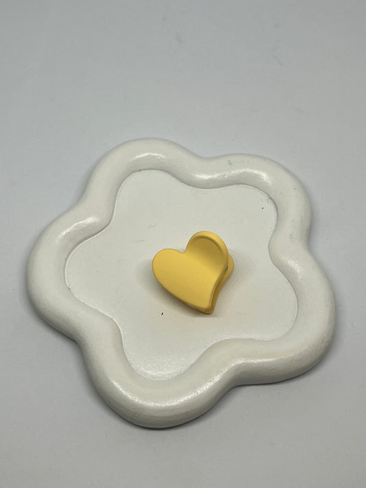 Yellow Mini Heart Hairclip