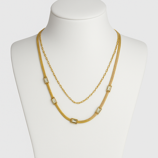 Two Layered Chain Necklace