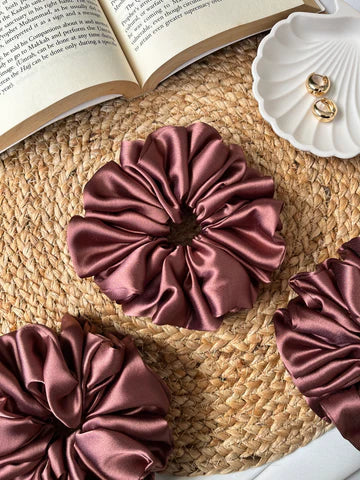 Latte Satin Scrunchie