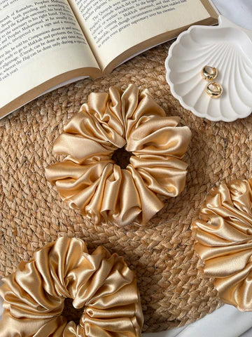 Vanilla Satin Scrunchie