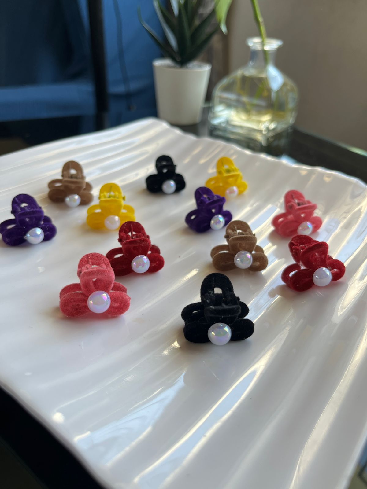 Cute Velvet Mini Hair Clips for babies