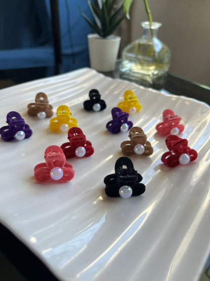 Cute Velvet Mini Hair Clips for babies